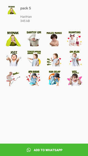 Stiker Bayi Lucu untuk WhatsApp screenshot 8