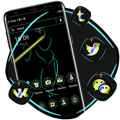 Krishna Neon Light Theme icon