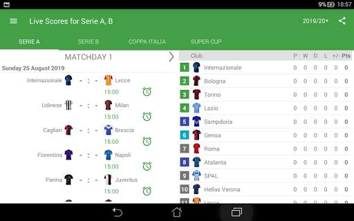Live Scores for Serie A 2020/2021 screenshot 11