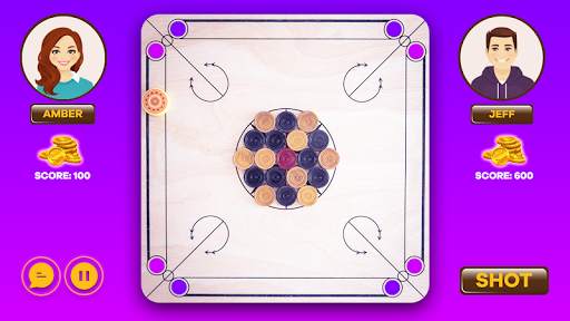 Jogo de tabuleiro Real Carrom clássico screenshot 4
