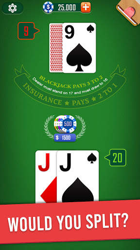 Blackjack 21 offline games screenshot 1