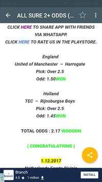 ALL SURE 2  ODDS SOCCER TIPS screenshot 1