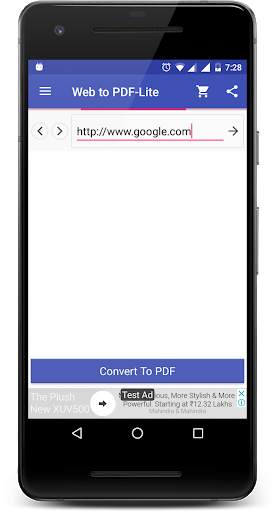 Web to PDF Converter - Lite screenshot 1