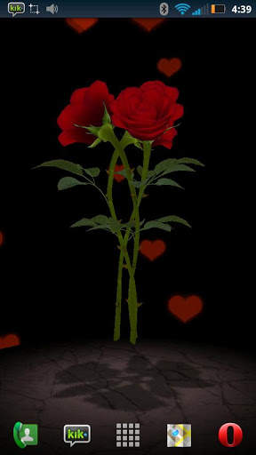 3D Rose Bouquet LWP Free screenshot 1
