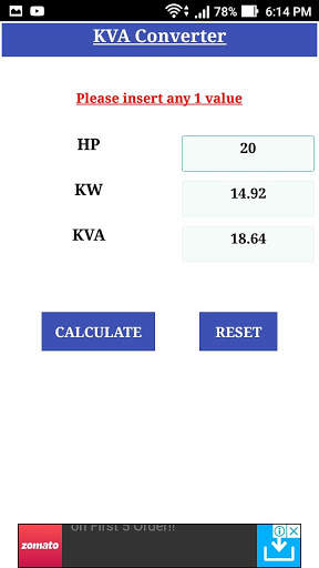 KVA Calculator & Converter screenshot 3