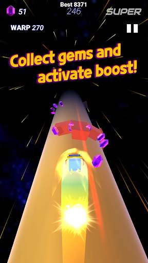 Warp and Roll: Offline space running game screenshot 2