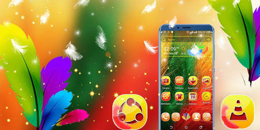Yellow Feather Launcher Theme screenshot 2