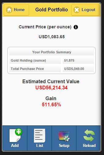 My Gold Portfolio screenshot 2