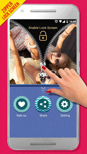 Photo Zipper Lock Screen screenshot 1