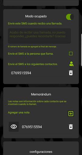 Transferencia llamada inteligente(horario-batería) screenshot 3