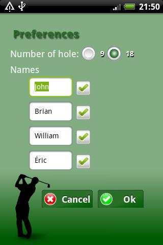 Golf Scorer Free screenshot 1