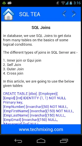 SQL Tea screenshot 2