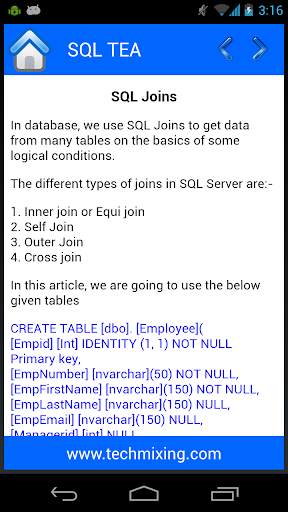 SQL Tea screenshot 2