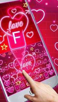 I Love You Keyboard Theme 2 تصوير الشاشة