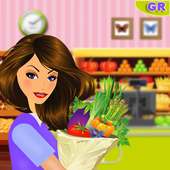 Supermarket Grocery Shopping Girl logo