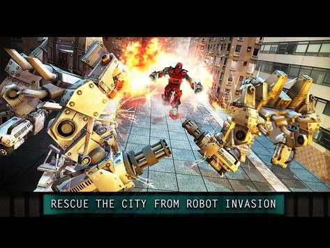 Future Flying Robot City Wars screenshot 11