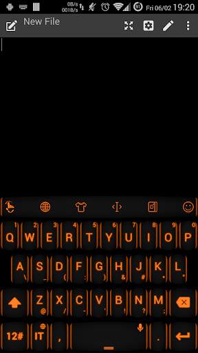 Keyboard Theme Neon Orange screenshot 1