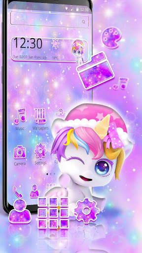 Cute Unicorn Theme screenshot 3