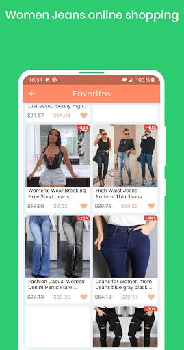 Cheap women jeans online shopping app screenshot 1