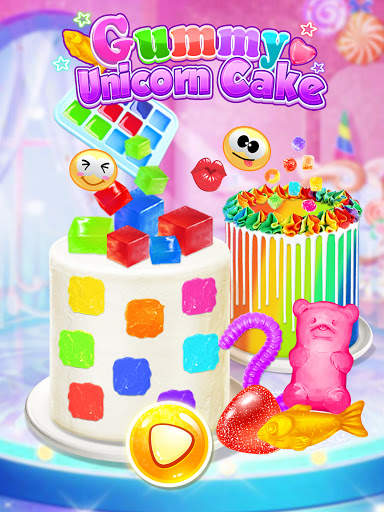Gummy Unicorn Cake - Rainbow Unicorn Food screenshot 1