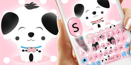 Cute Pink Puppy Emoji Keyboard screenshot 5
