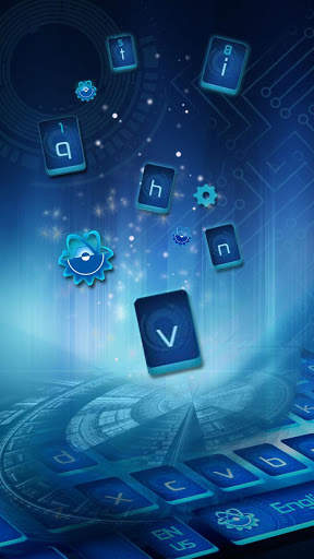 Blue Technology Keyboard Theme screenshot 1