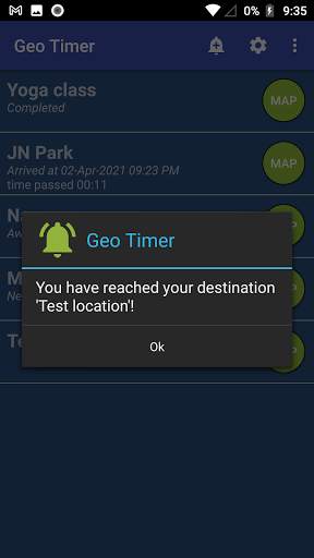 Geo Timer - Location alarm wit screenshot 6