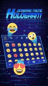 3D Hologram Neon Emoji Keyboard Theme screenshot 3