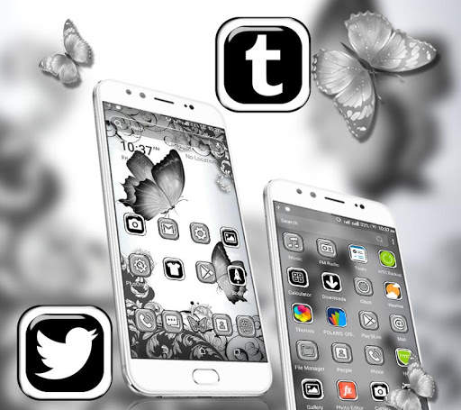 White Butterfly Launcher screenshot 1