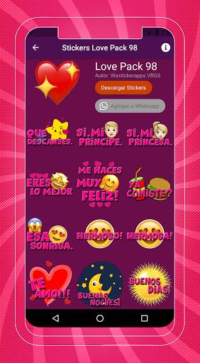 💝 Romantic stickers and love phrases for WhatsApp screenshot 7