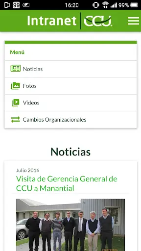 Intranet CCU screenshot 4