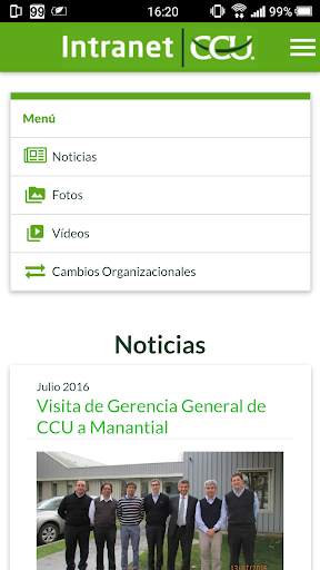 Intranet CCU screenshot 4
