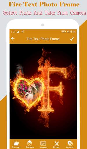 Fire Text Photo Frame screenshot 6