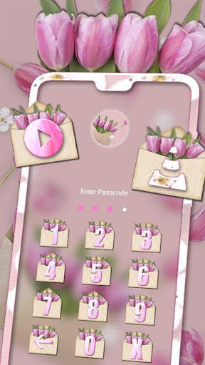 Pink Flower Gift Theme Launcher screenshot 5