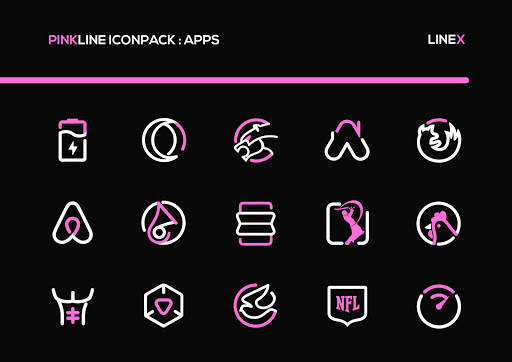 PinkLine Icon Pack : LineX Pink Edition screenshot 1