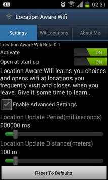 Location Aware WiFi Service screenshot 1