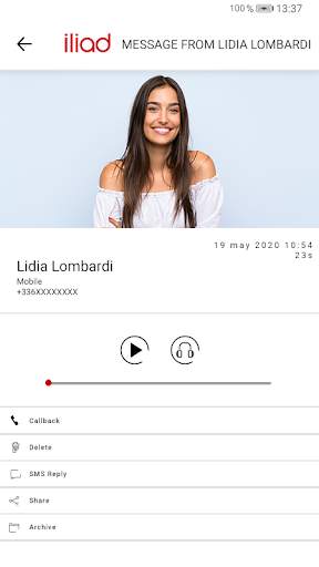 Iliad Visual Voicemail screenshot 1