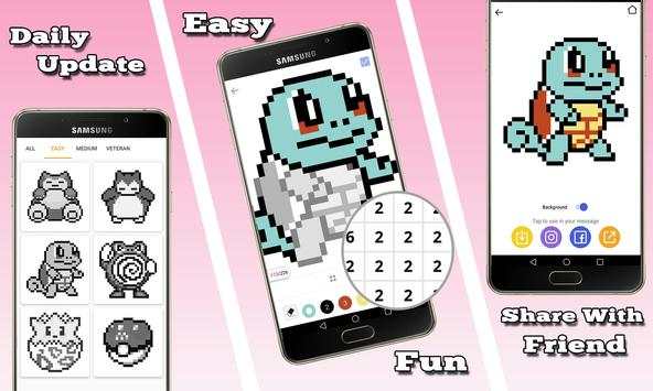 Pixel Art Pokemon screenshot 1