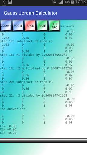 Gauss Jordan Calculator 11 تصوير الشاشة