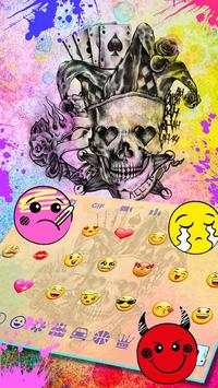 Colorful Joker Skull Keyboard Theme स्क्रीनशॉट 3