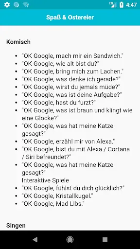 Befehle für Google Assistant screenshot 3
