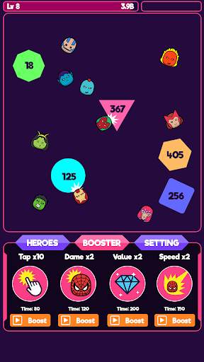 Idle Super Heroes free game screenshot 2