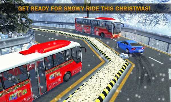 Uphill Bus Drive : Christmas Bus Simulator screenshot 1
