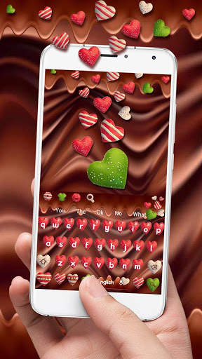 Colorful Heart Chocolate Keyboard स्क्रीनशॉट 1