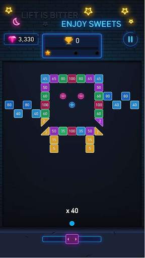 Pemecah Bata: Hip hop berisi neon! Bola monster screenshot 2