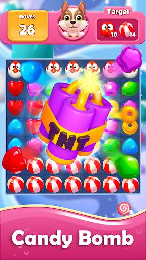Candy Sweet Dog Puzzle Match 3 screenshot 3