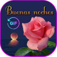 Buenas Noches Fotos Rosa GIF logo