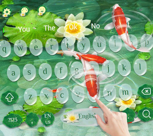 Koi fish Keyboard Theme स्क्रीनशॉट 2