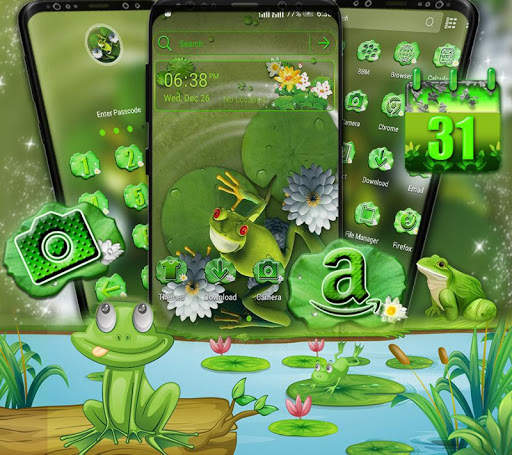 Cute Frog Launcher Theme screenshot 2