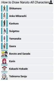 How to Draw Naruto All Characters 3 تصوير الشاشة